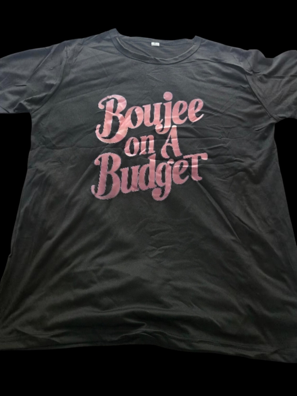 "Boujee on a Budget" Graphic Tee - Black & Pink
